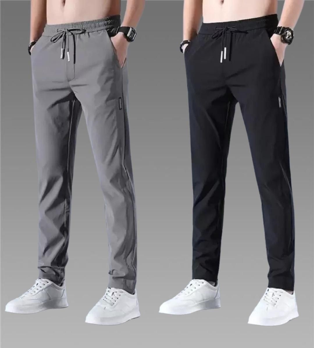 (DH)Trendy Combo Lycra Track Pant (Pack of 2)_S